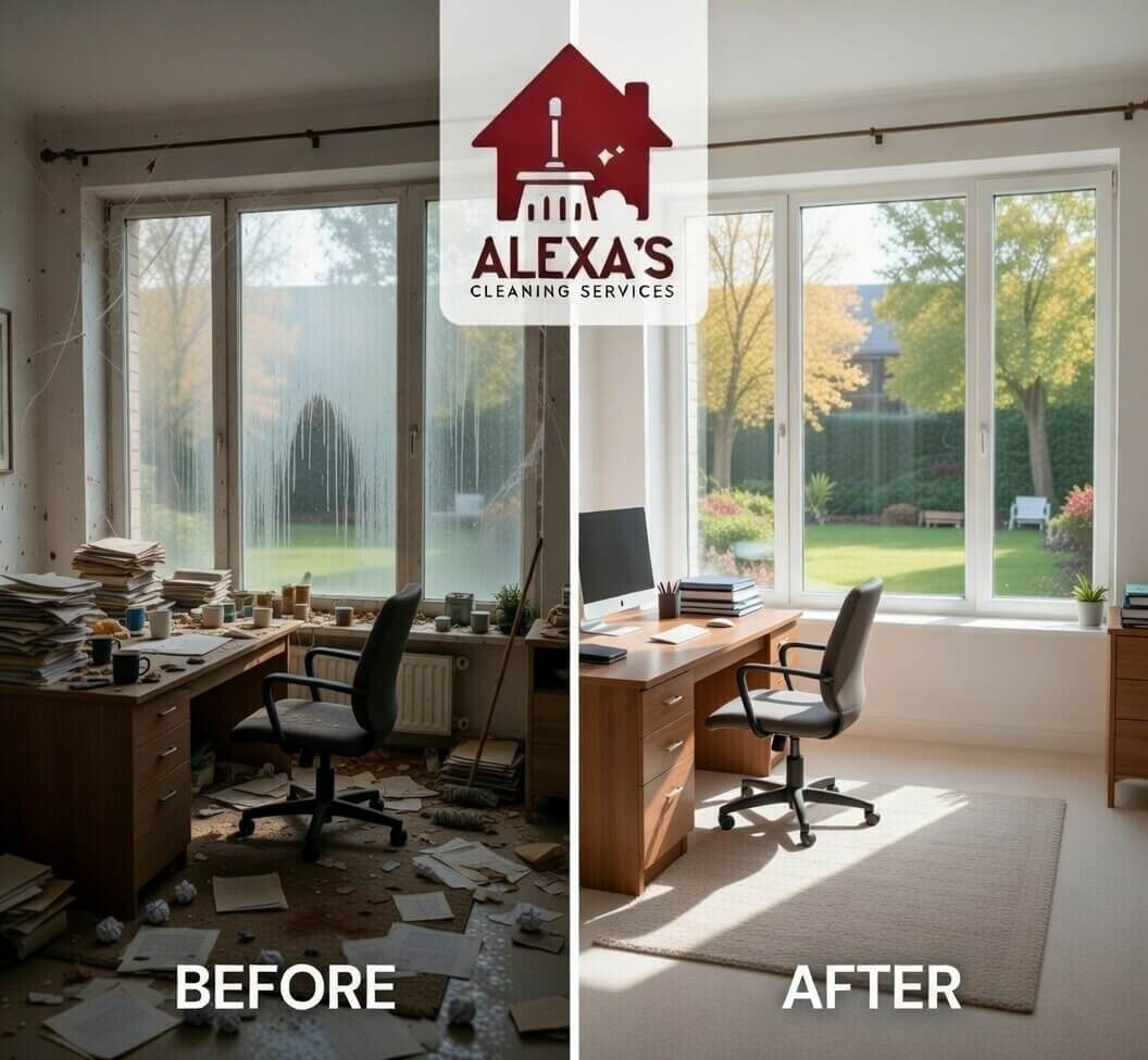 Clean living room maintained with regular professional cleaning
